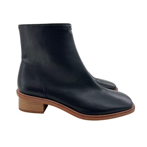 TOPSHOP Ankle Boots Vegan‎ Leather Square Toe Heeled Boots Size 10.5 - Picture 5 of 9